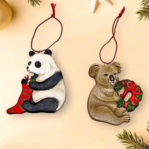 VTG Panda and Koala Christmas’s Ornaments by Schmid